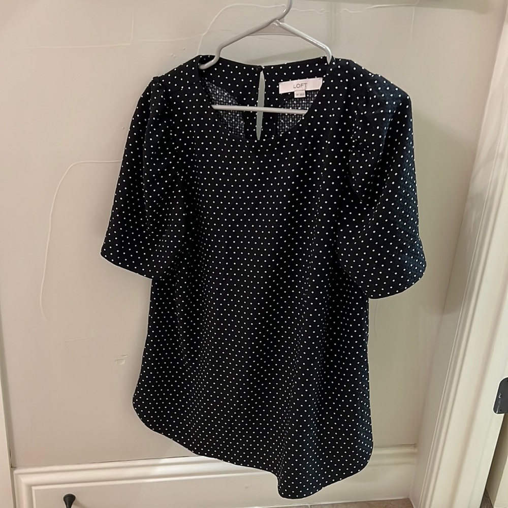 LOFT Polka Dot Maternity Shirt